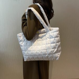 Quilted Shoulder Tote Bag