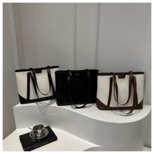 Contrast Trim Tote Bag