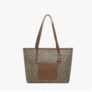Front Pocket Charm Tote Bag