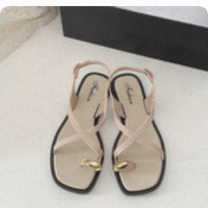 Square Toe Cross Strap Sandals - Image 2